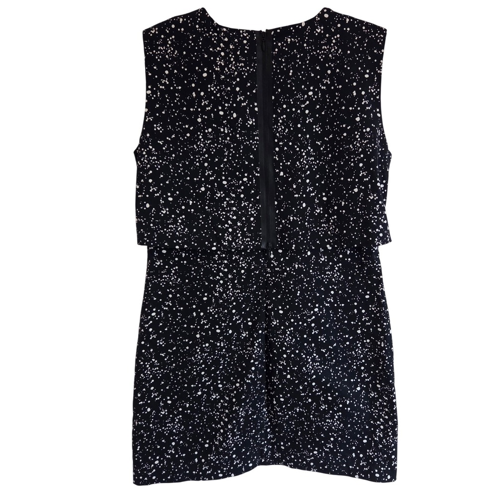 Kate Spade Black White Speckled Print Sheath Dress Back Zip Women Size‎ 10 - Picture 3 of 9